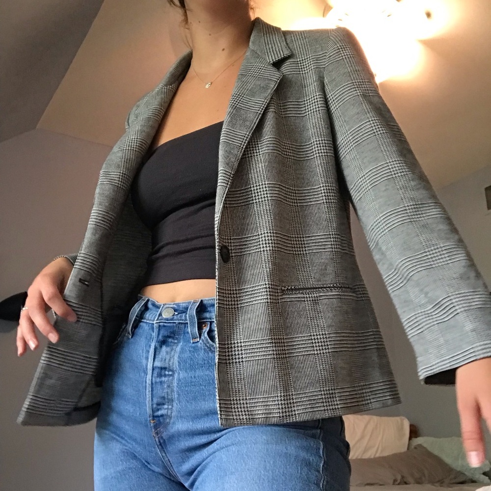 Devon The Petite Concept houndstooth blazer